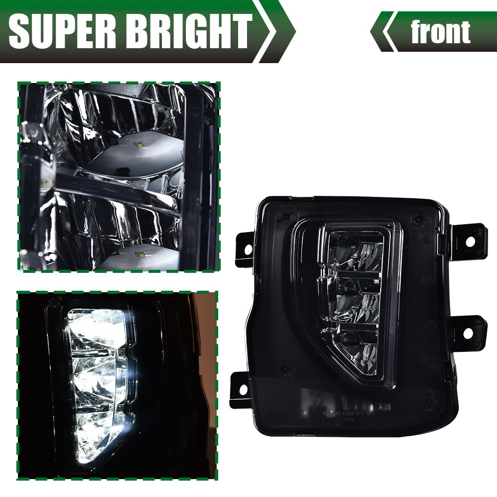 For 2016 2017 2018 Chevy Silverado Bright LED Fog Lights Driving Bumper Lamps