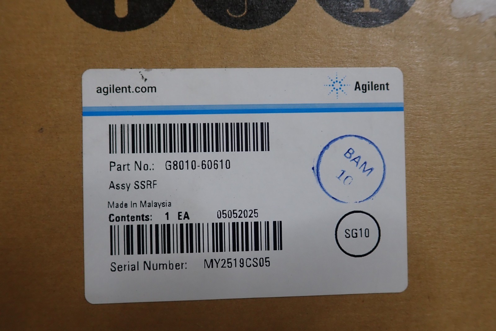 Agilent Technologies G8010-60065 / G8010-60610 SSRF Assembly