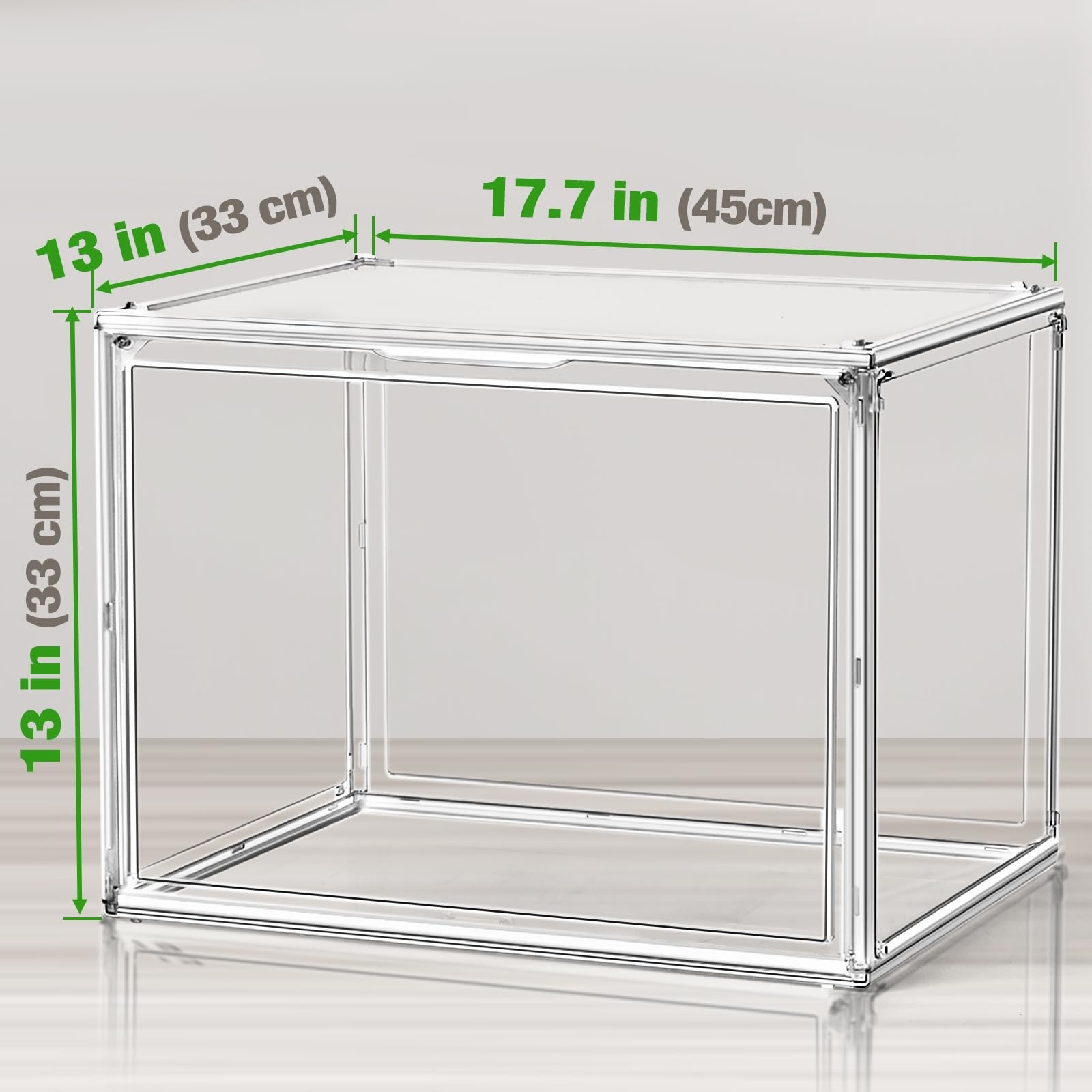 XXX-Large Extra Large Acrylic Display Case 17”x13”x13” Transparent Shoe Di…