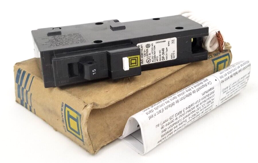 HOM115CAFI Square D 15 Amp 120 Volt AFCI Circuit Breaker – Next Day Option – New