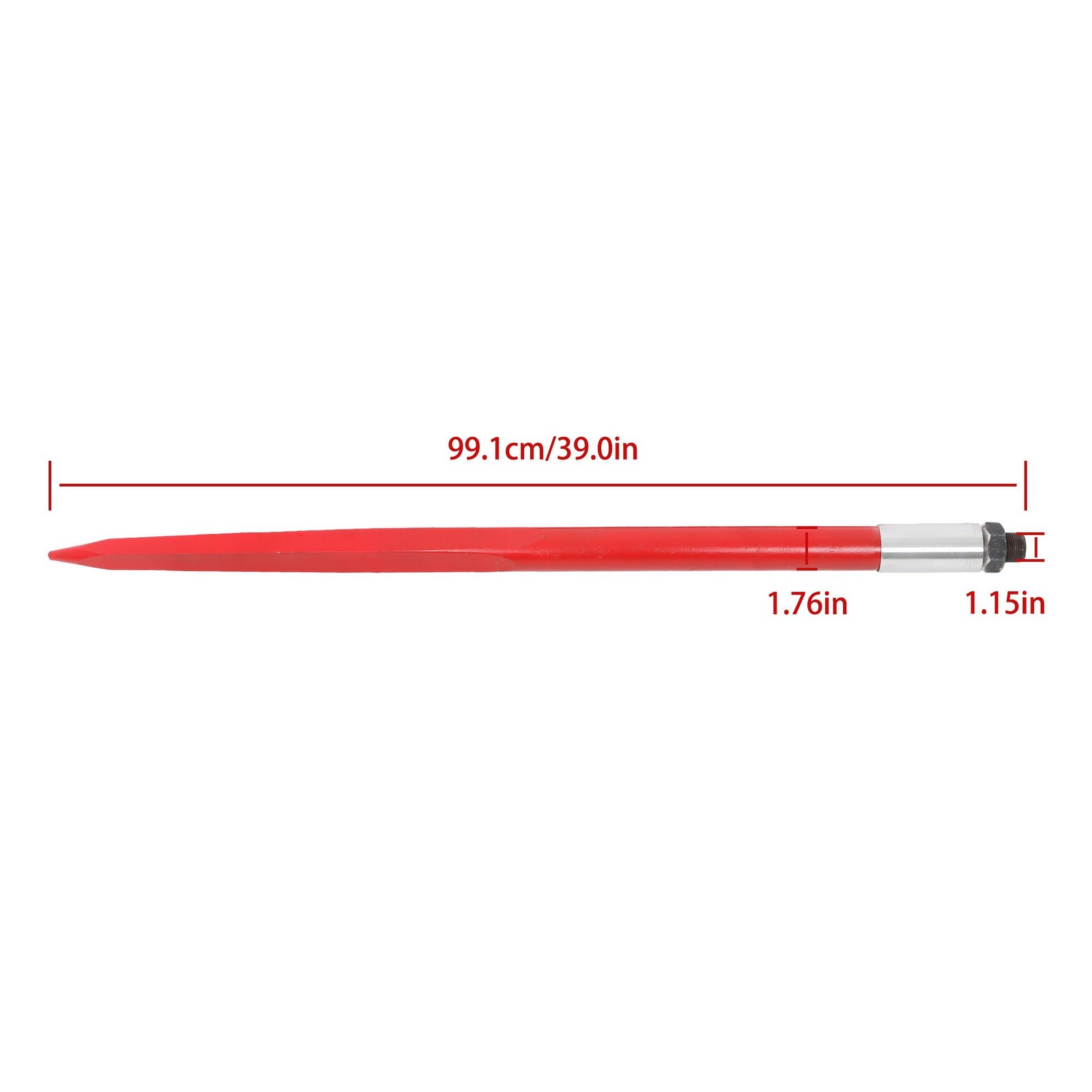 2 Pack 39″ Hay Bale Spear 3000 lbs Capacity Spike Fork Fit For Tractors Loaders