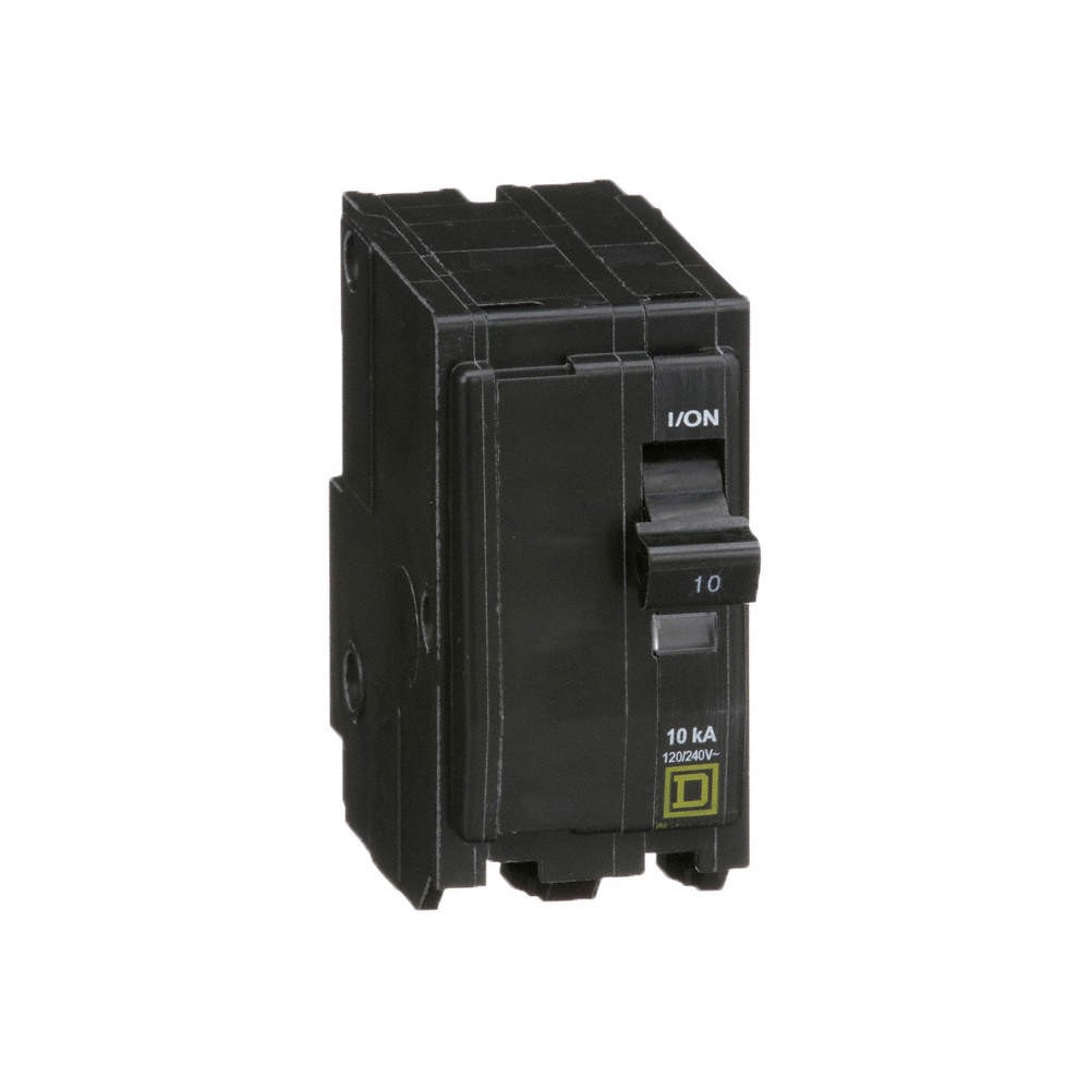 SQUARE D QO210 Circuit Breaker,10A,Plug In,120/240V,2P 5B738