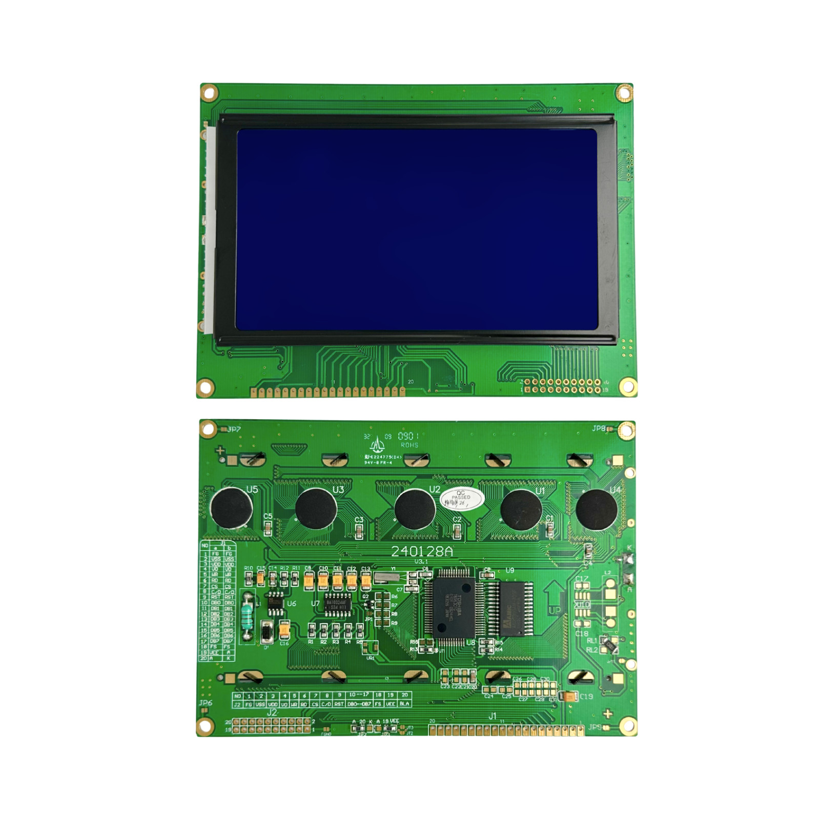 240128A 240×128 Graphic LCD Display Blue Backlight T6963C Controller