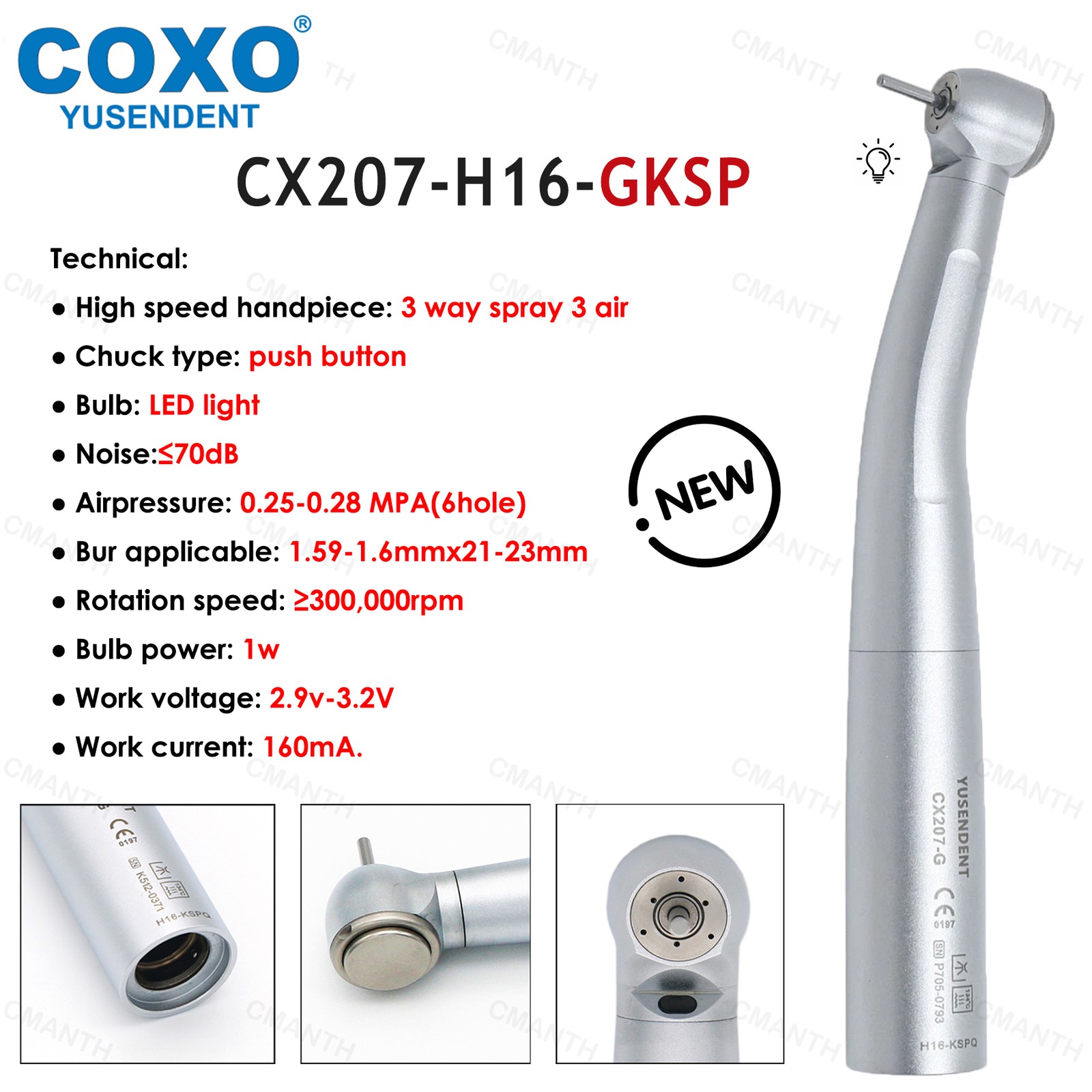 COXO Dental High Speed Handpiece Fiber Optic Handpiece Standard/Torque KAVO NSK