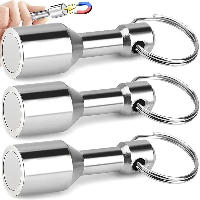 1 Pcs Keychain Neodymium Magnet for Testing Coins, Jewelry, Brass, Gold, Silver