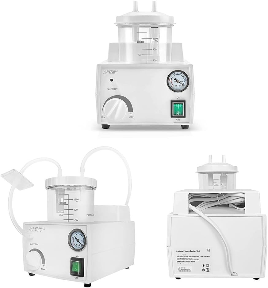 Portable Veterinary Suction Machine – 1000mL Canister – Quiet 11L/min Pump