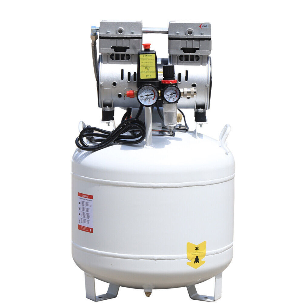 40L Medical Oil-free Dental Air Compressor Silent Air Pump 115 Psi 165 (L/Min)