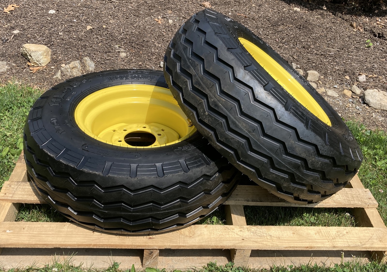 11L-16 Tires/Rims 6 lug for Ford Tractor/Backhoe Loader 5610-F3-12 PLY-11LX16