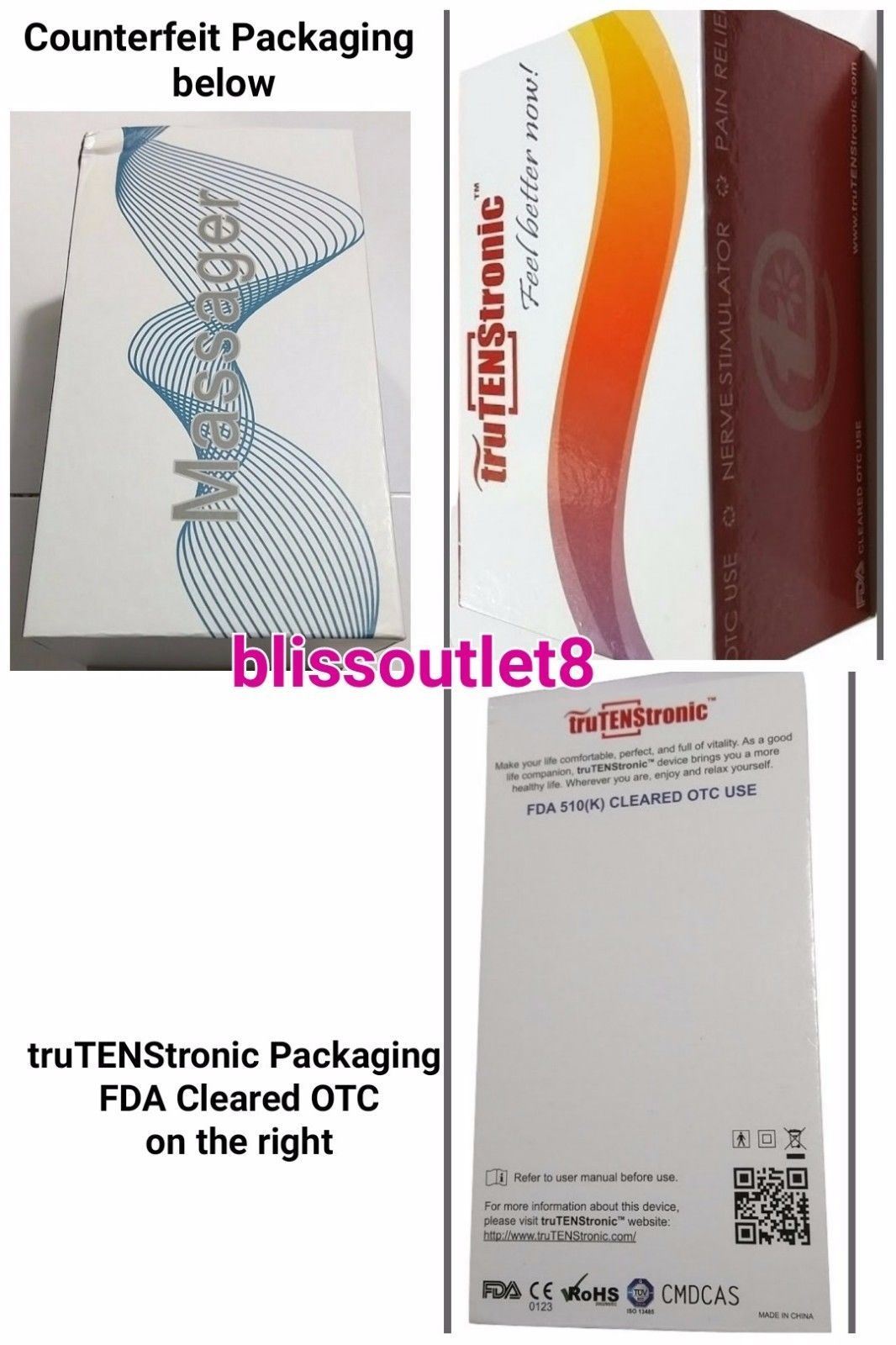 truTENS TENS EMS Unit Pro Rechargeable Battery Muscle Stimulator 36 Modes XL