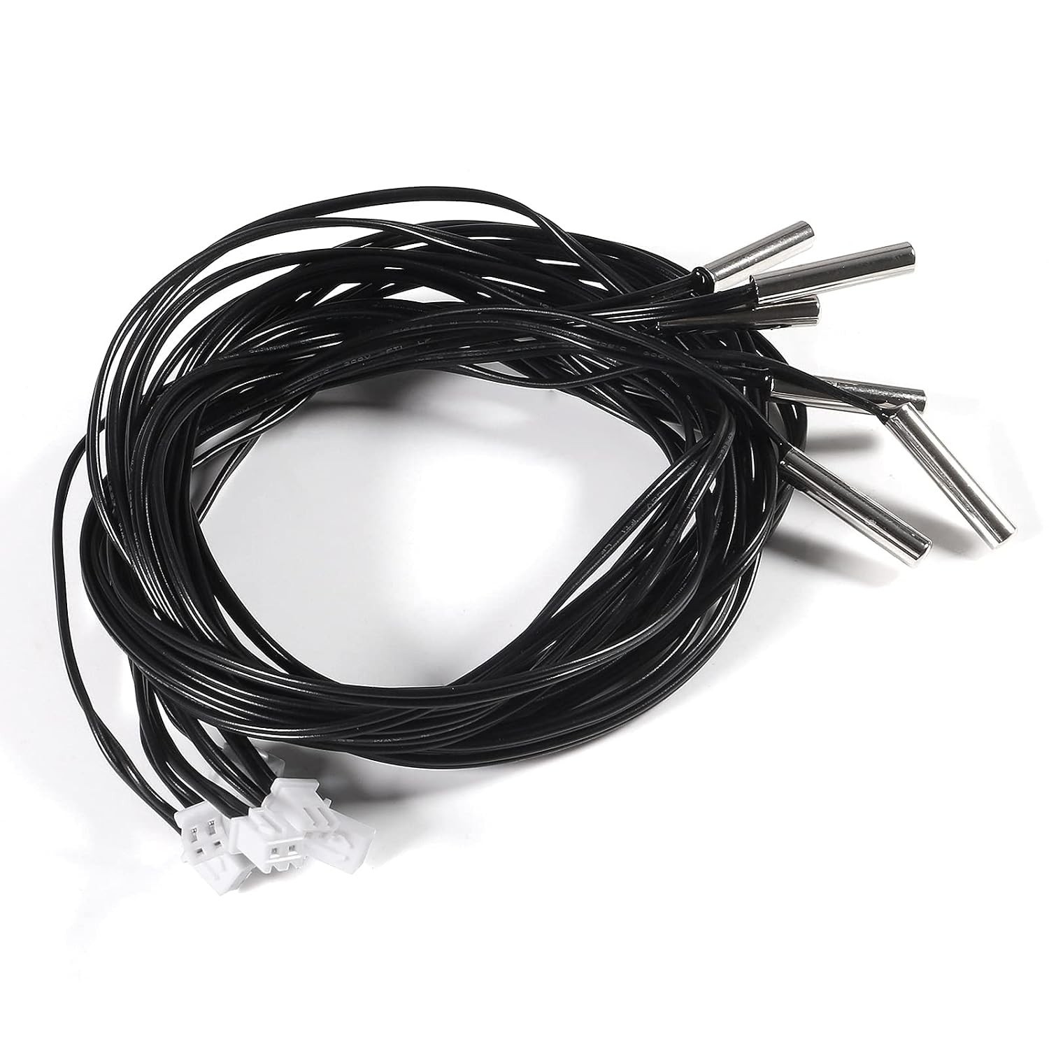 6Pcs 10K Temperature Sensor Probe 1M NTC3950 Thermistor Stainless Steel Temp Sen