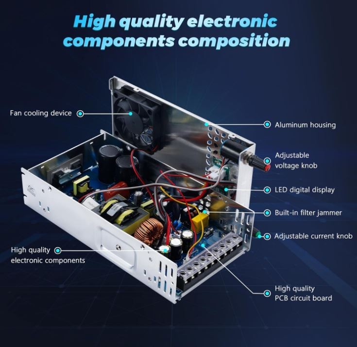 60V Adjustable dc Power Supply 600W,Switching Power Supply AC 110V/220V to DC..