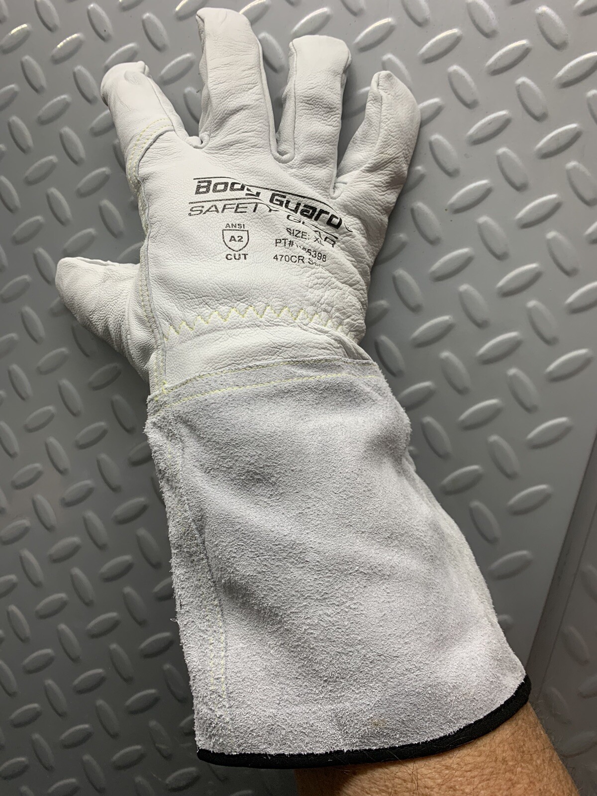 Welding Gloves Leather Goat Skin Tig Mig ANSI A2 Cut Protection S M L XL XXL