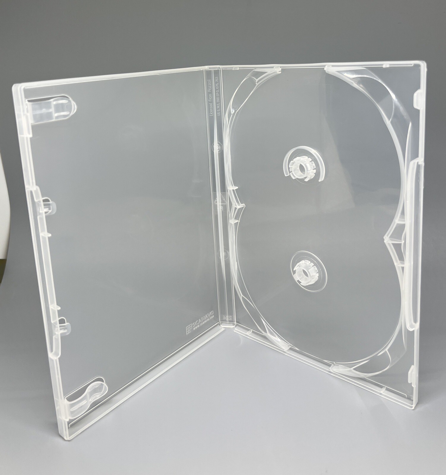2 Top Quality Original Scanavo 14mm Double (2) DVD Case, Clear, DVD2/ONET.14MM