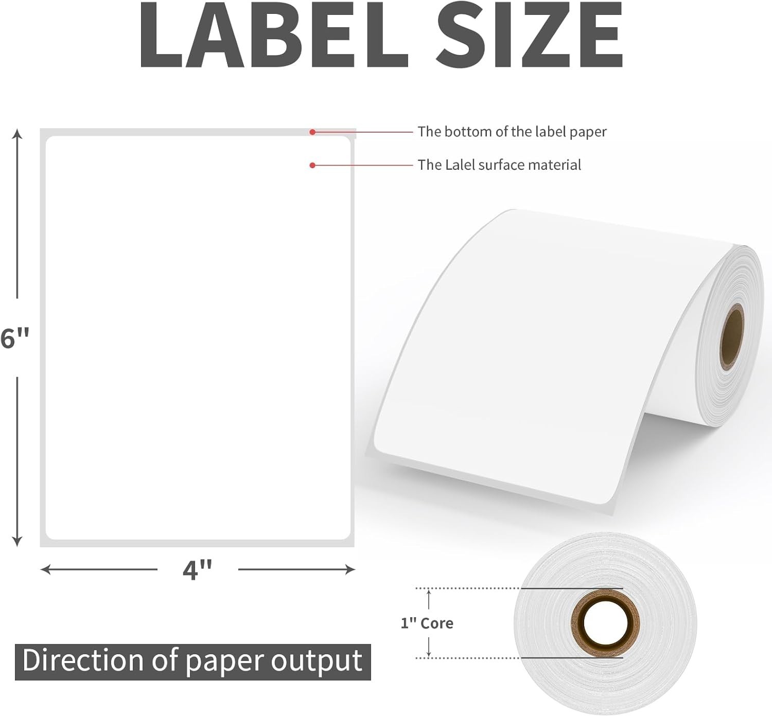 4×6 Thermal Labels for Zebra Rollo Direct Thermal Shipping Labels 250 Pack