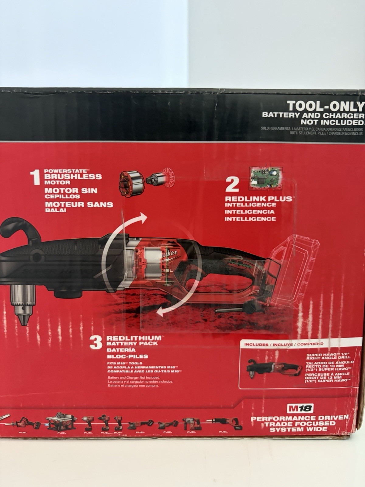 Milwaukee 2809-20 M18 18V Brushless Lithium Ion 1/2 in Right Angle Drill