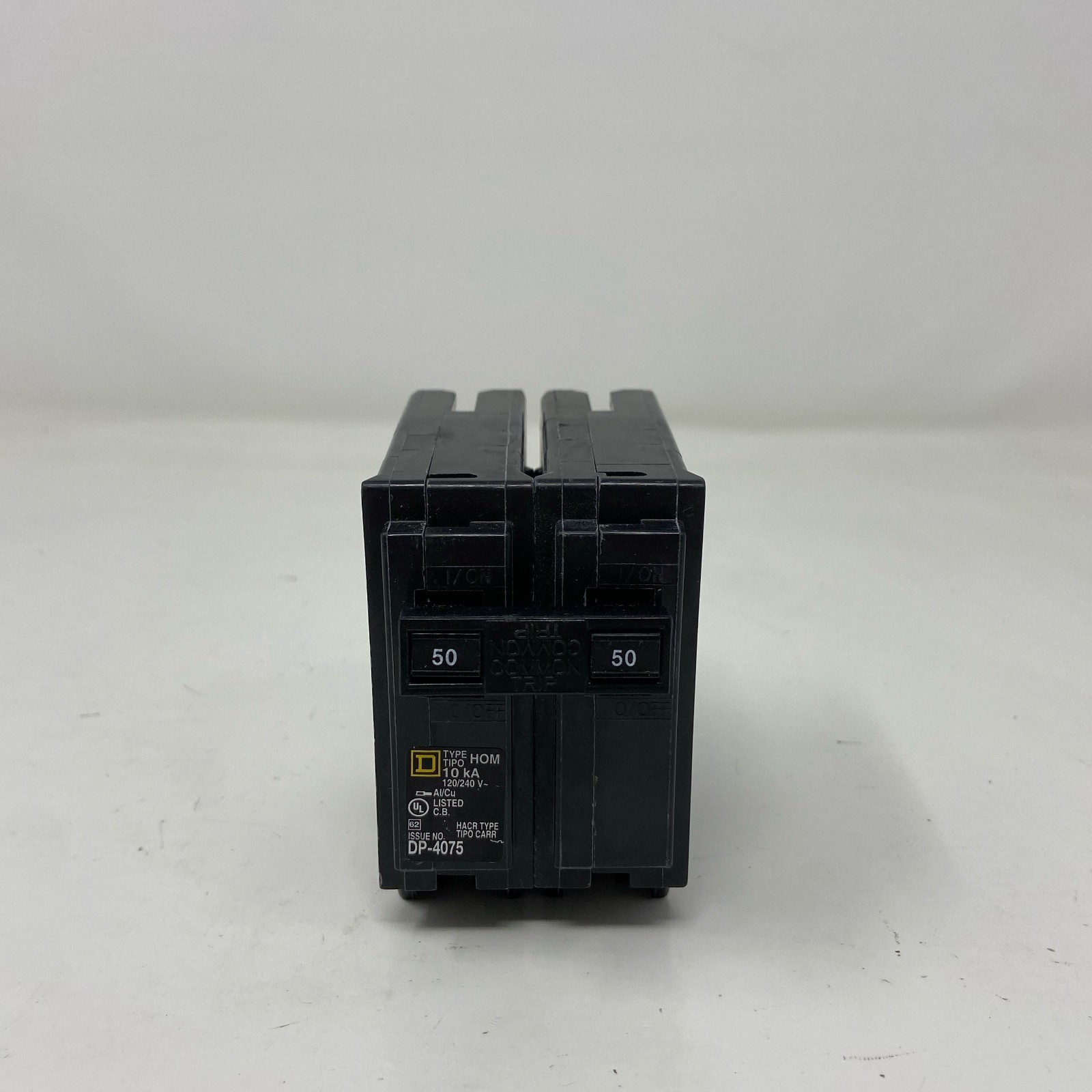Square D Homeline HOM250 50A 2-Pole Circuit Breaker, Black, 2 in