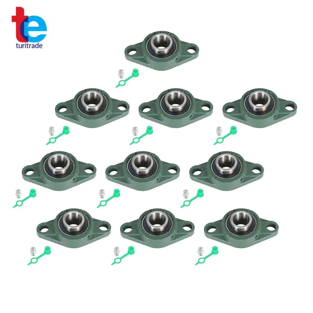 10PCS UCFL205-16 Pillow Block Flange Bearing 1″ Bore 2 Bolt Solid Base New