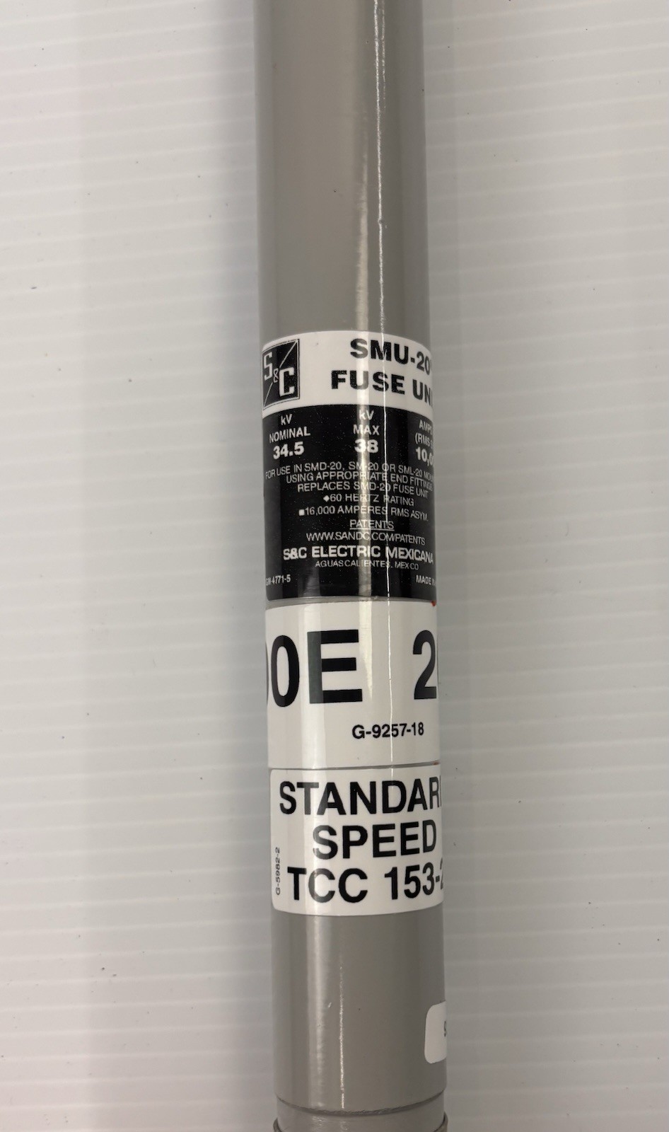 S&C SMU-20 Fuse Unit 200E 34.5kV 38kV Max READ DESCRIPTION ￼