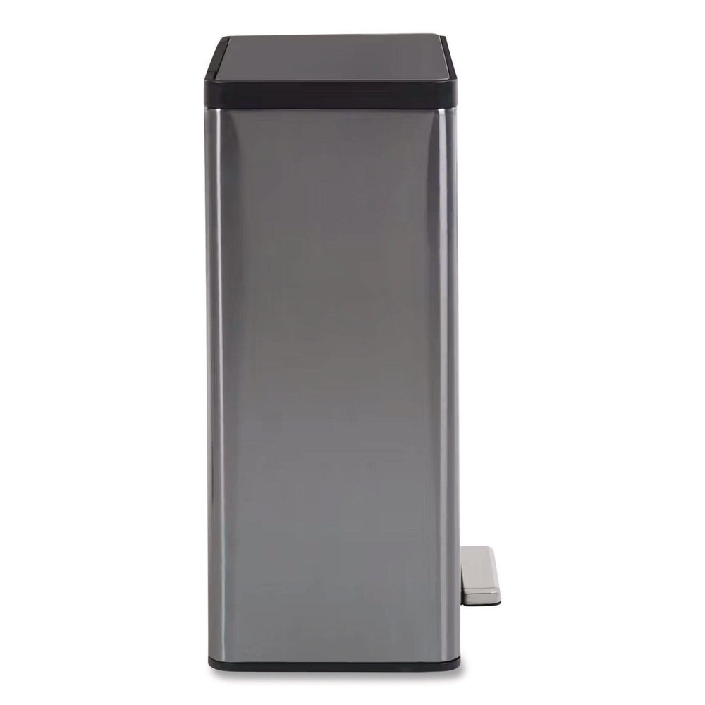 Rubbermaid 2112520 12 gal. Elite Step-On Trash Can – Charcoal S. Steel/Black New