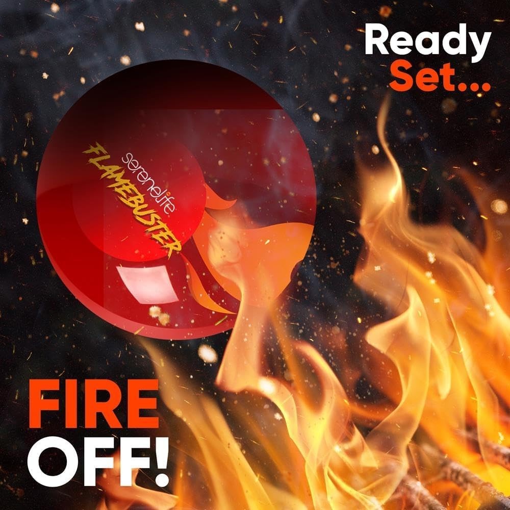 SereneLifeHome Flamebuster With Mounting Bracket, Lightweight, Portable