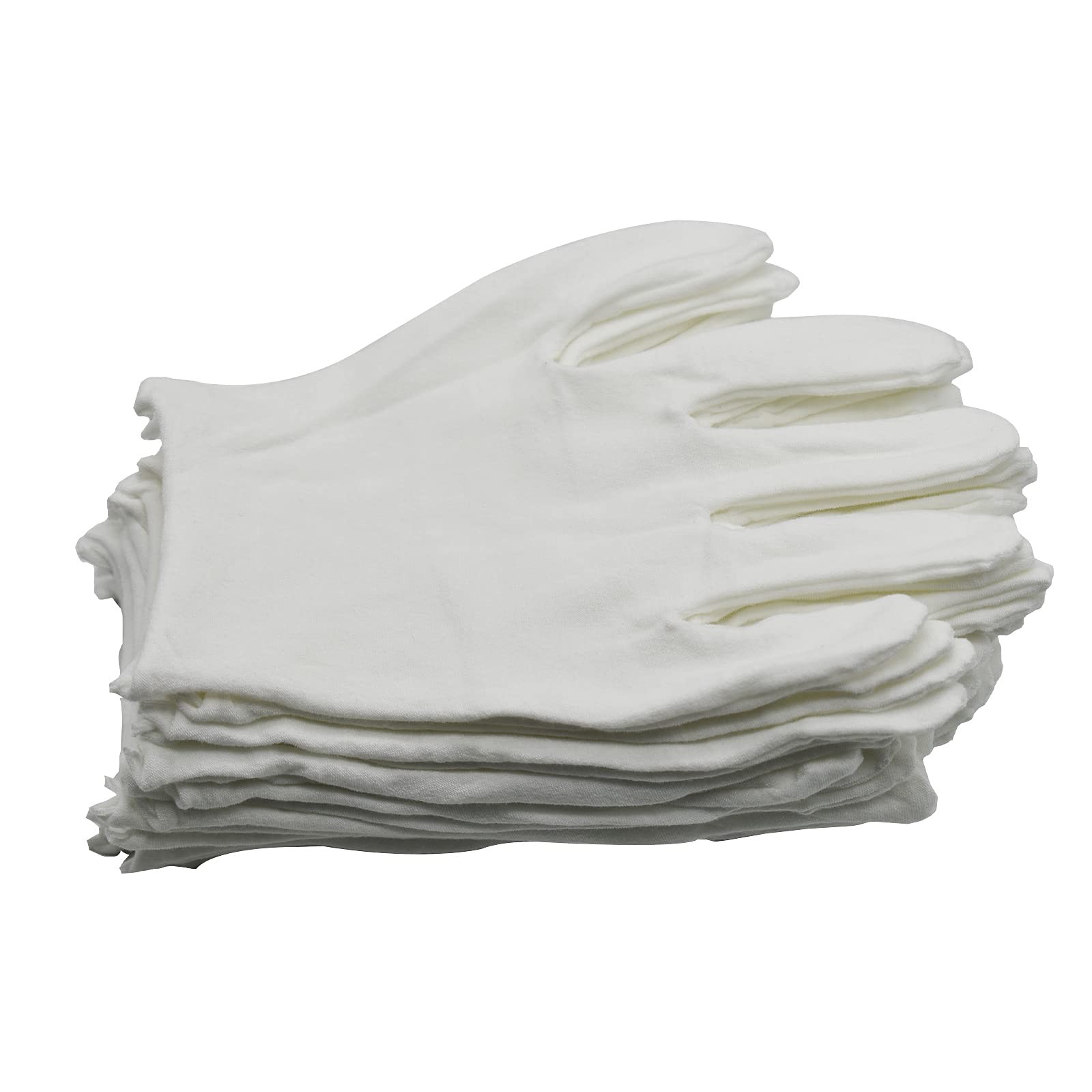12 Pair White Cotton Gloves 9 inch Extra Large Size for Cosmetic Moisturizing…