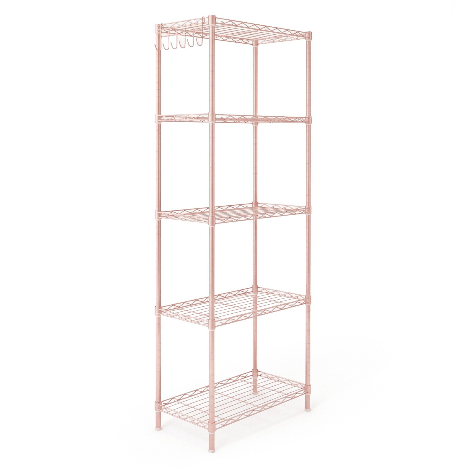 54x29x150cm 5-Layer Iron Adjustable Display Retail Rack Adjustable Shelf