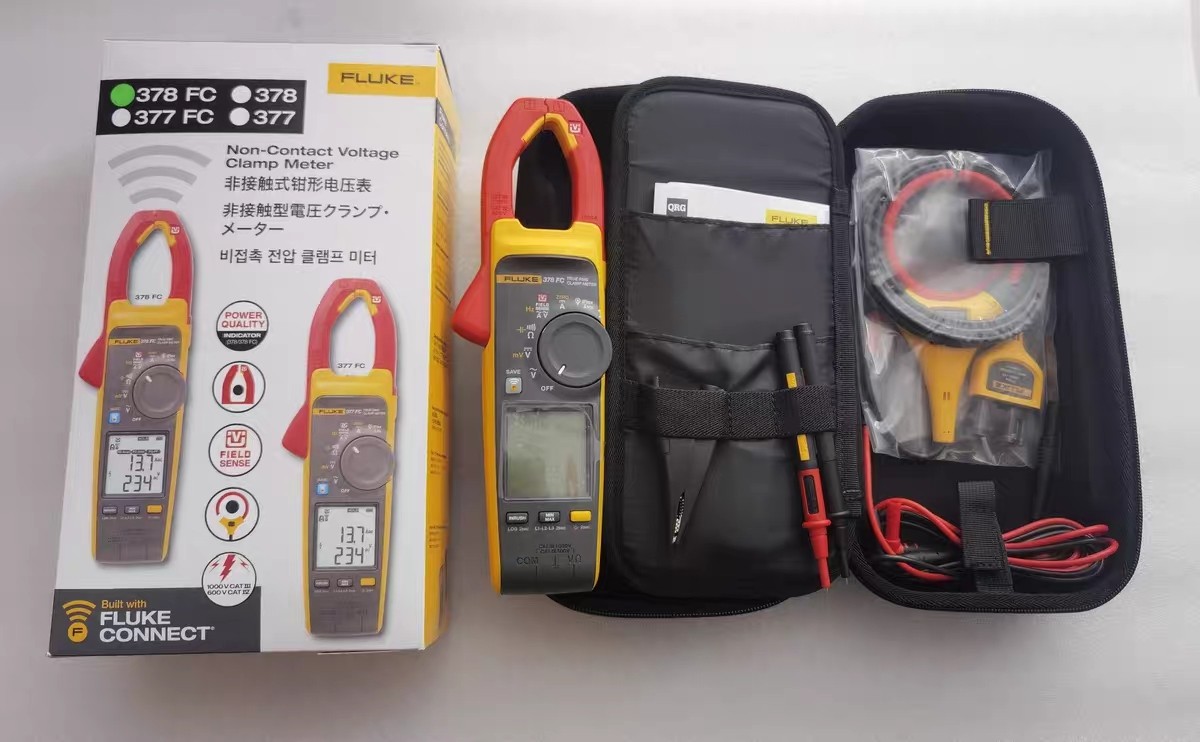 Fluke 378FC AC/DC TRMS Non-Contact Voltage Wireless Clamp w/PQ Indicator & iFlex