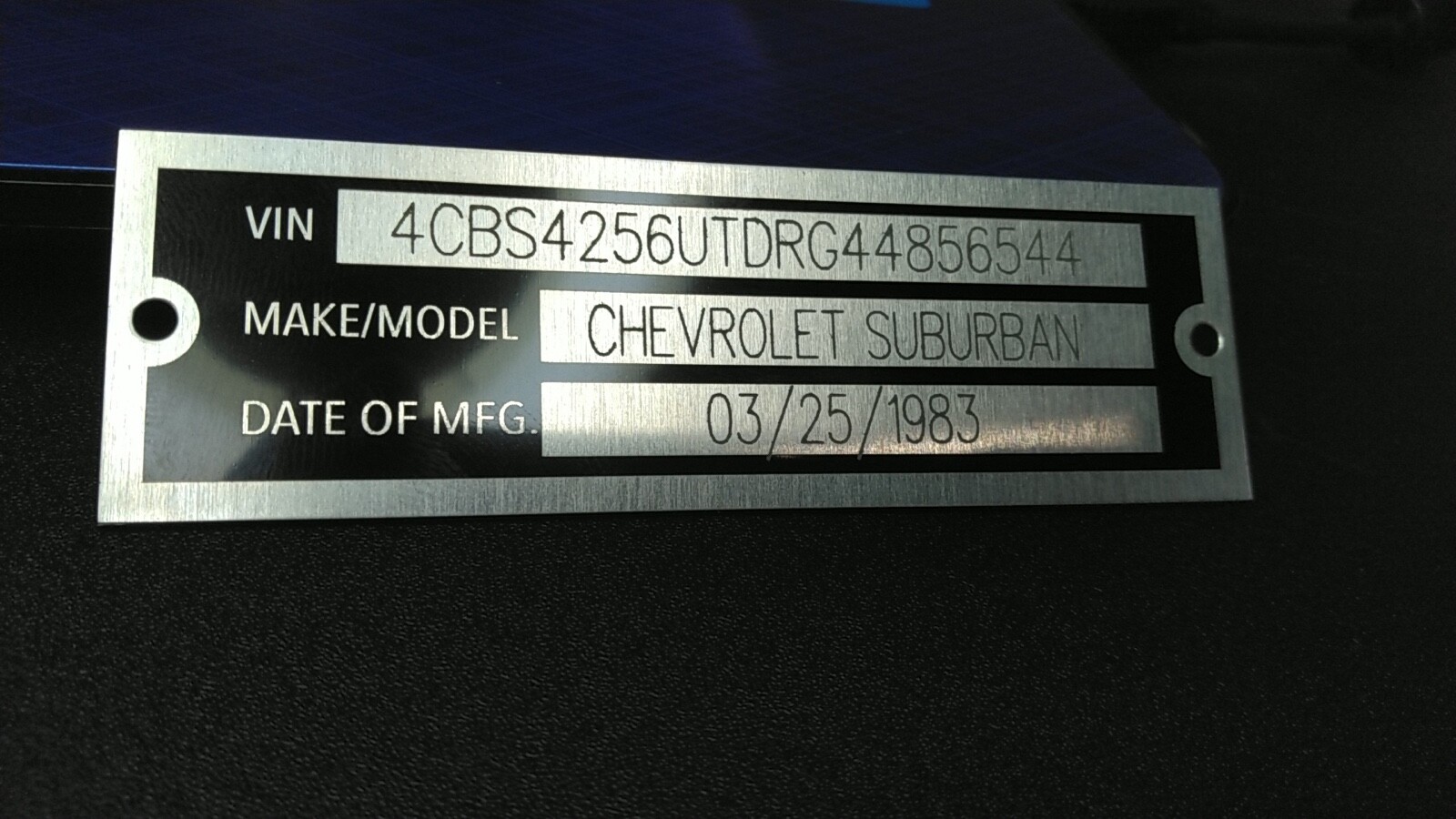 ID DATA TAG SERIAL NUMBER ID NUMBER CUSTOM ENGRAVED