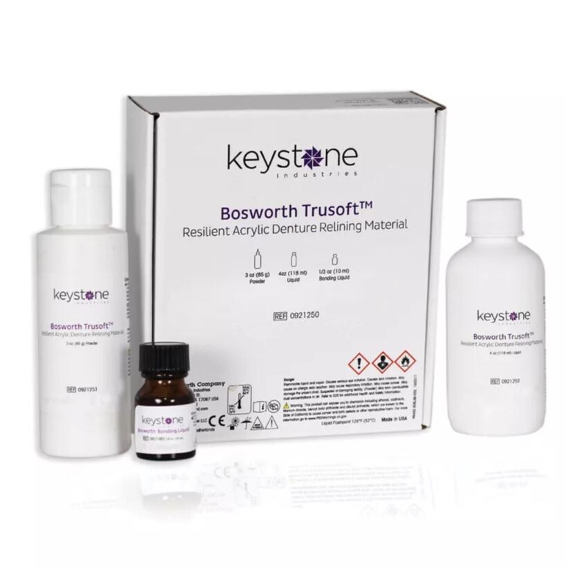 *1-Box* Keystone Bosworth Trusoft Resilient Acrylic Denture Relining 0921250