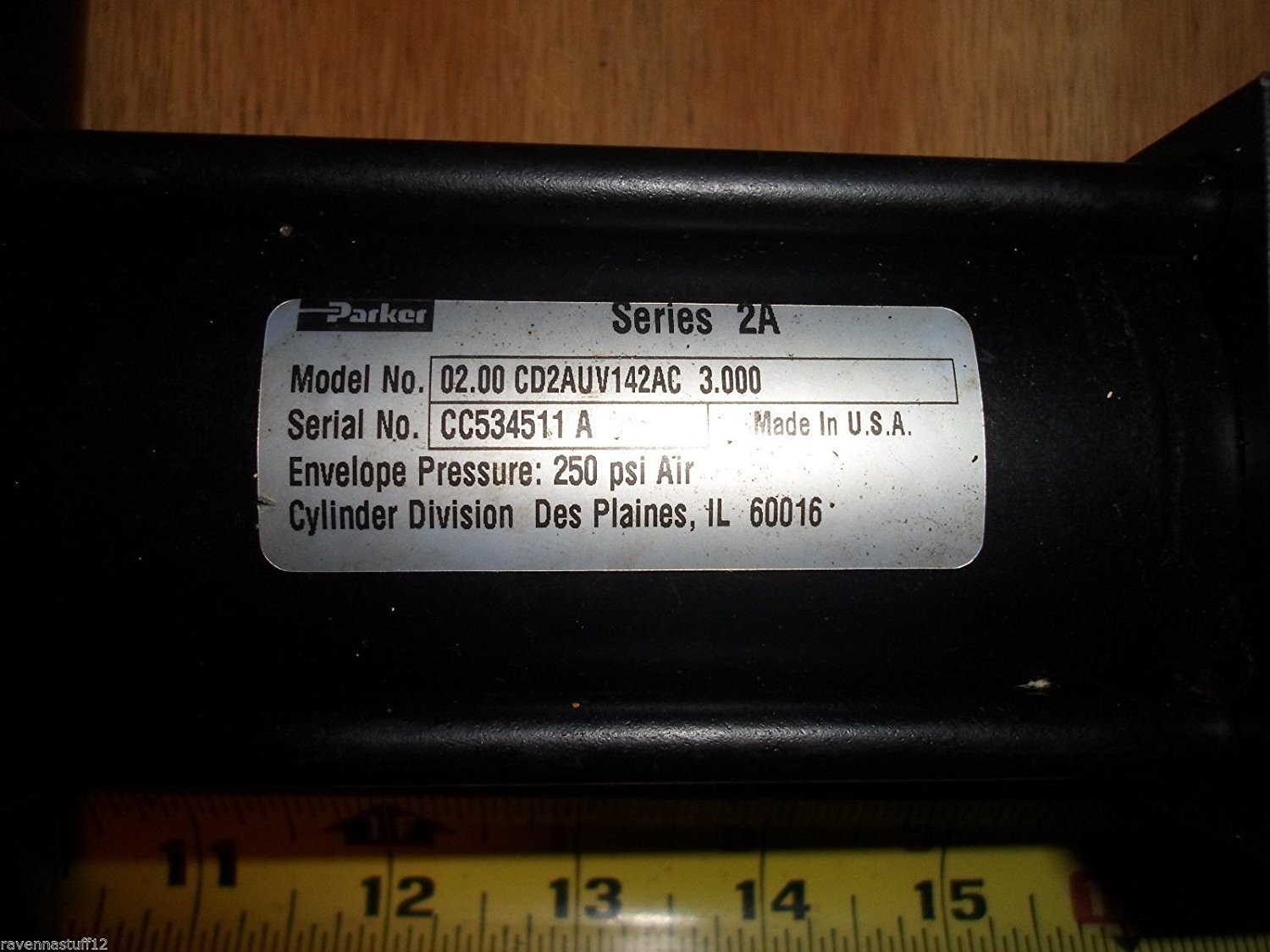 PARKER 02.00 CD2AUV142AC 3.000 SERIES 2A PNEUMATIC CYLINDER (NEW NO BOX)