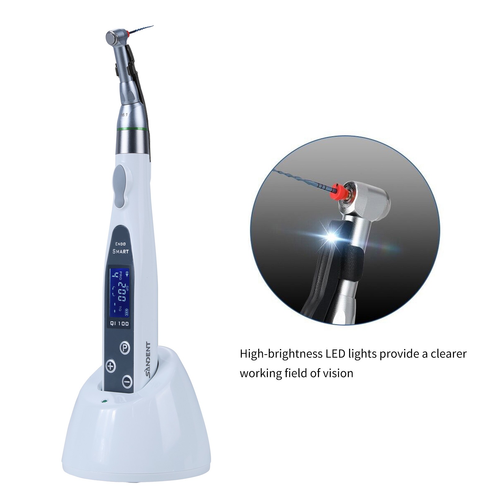Dental Wireless LED 16:1 Endo Motor Root Canal Treatment / Contra Angle Head
