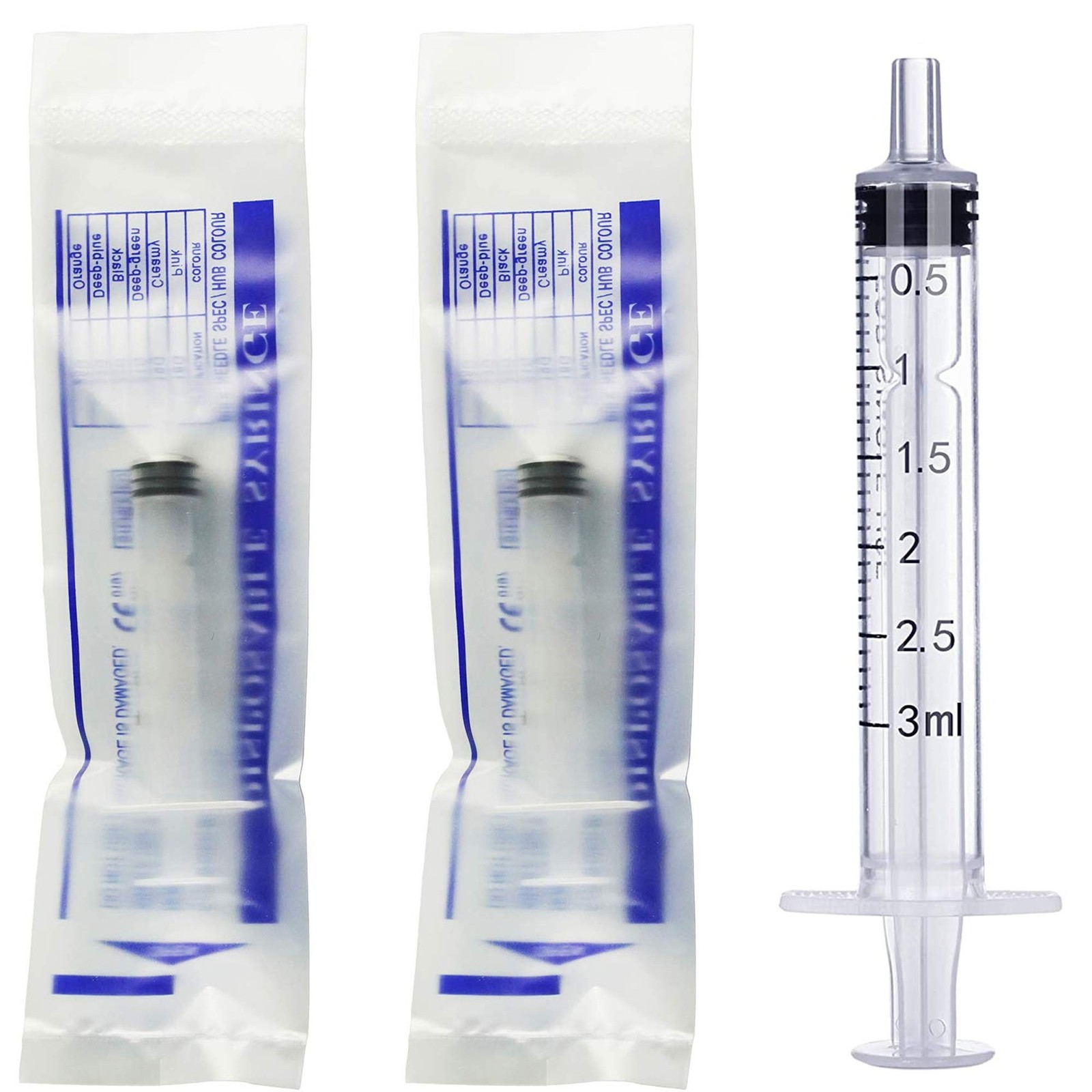 20 Pack 3ml 3cc Plastic Syringe with Measurement, Without Needle, Individual …