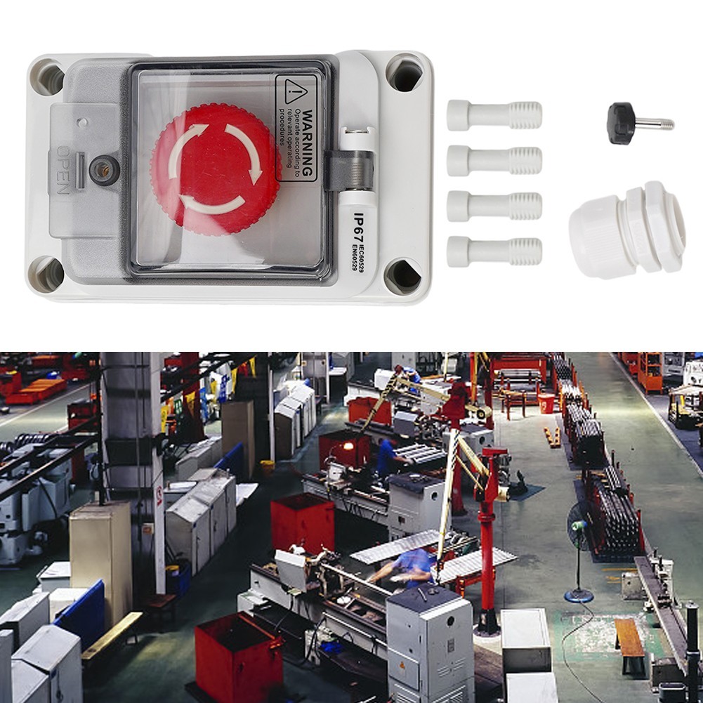 Button Box Stop Stop Switches Waterproof With Box 50mΩ Button