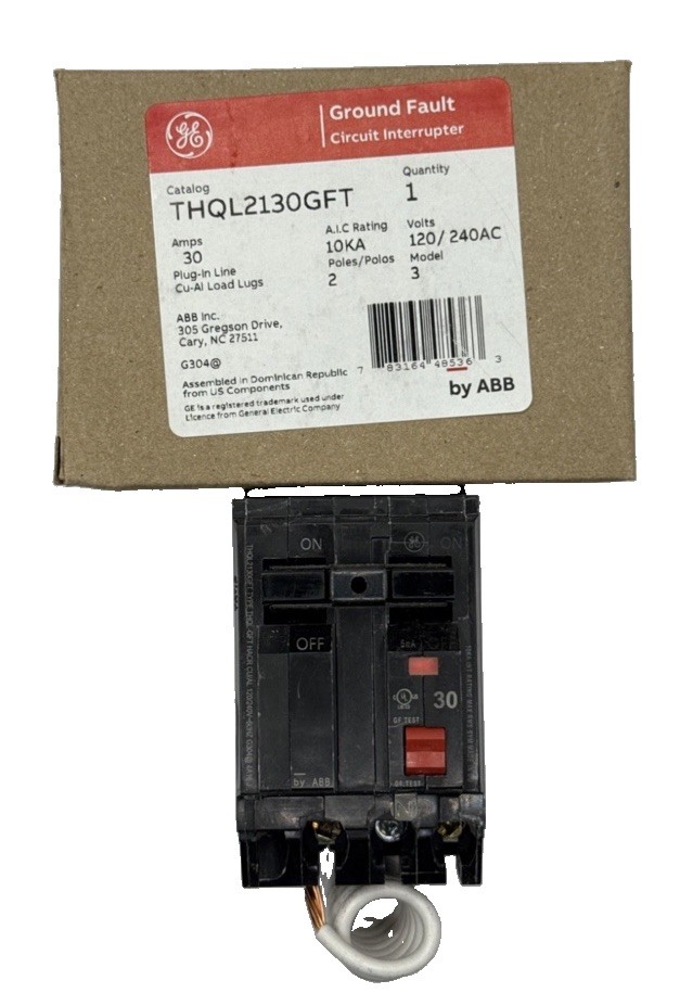 NEW GE THQL2130GFT 2 P 30 A 120/240V Circuit Breaker GFCI Ground Fault