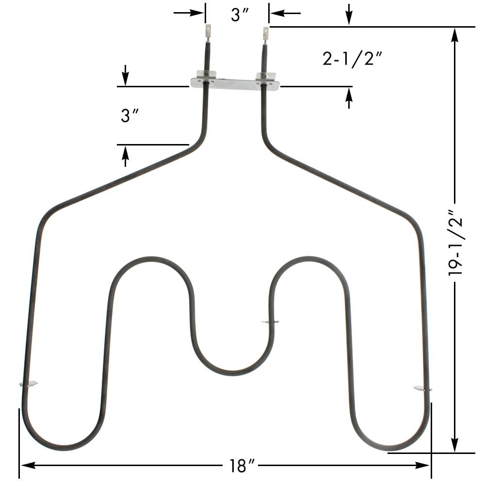 PRYSM WB44T10011 Oven Bake Element Replacement – 18.5″ x 19.5″ x 3″, black