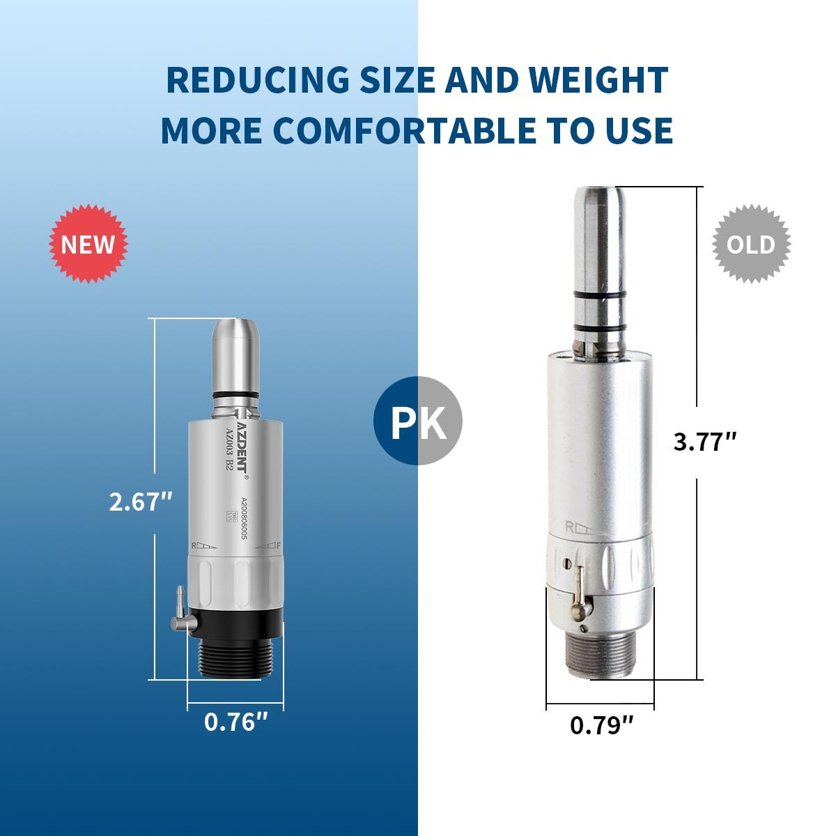 NSK Style Dental Low Speed Handpiece Contra Angle 1.6./2.35mm bur Air Motor 2/4H