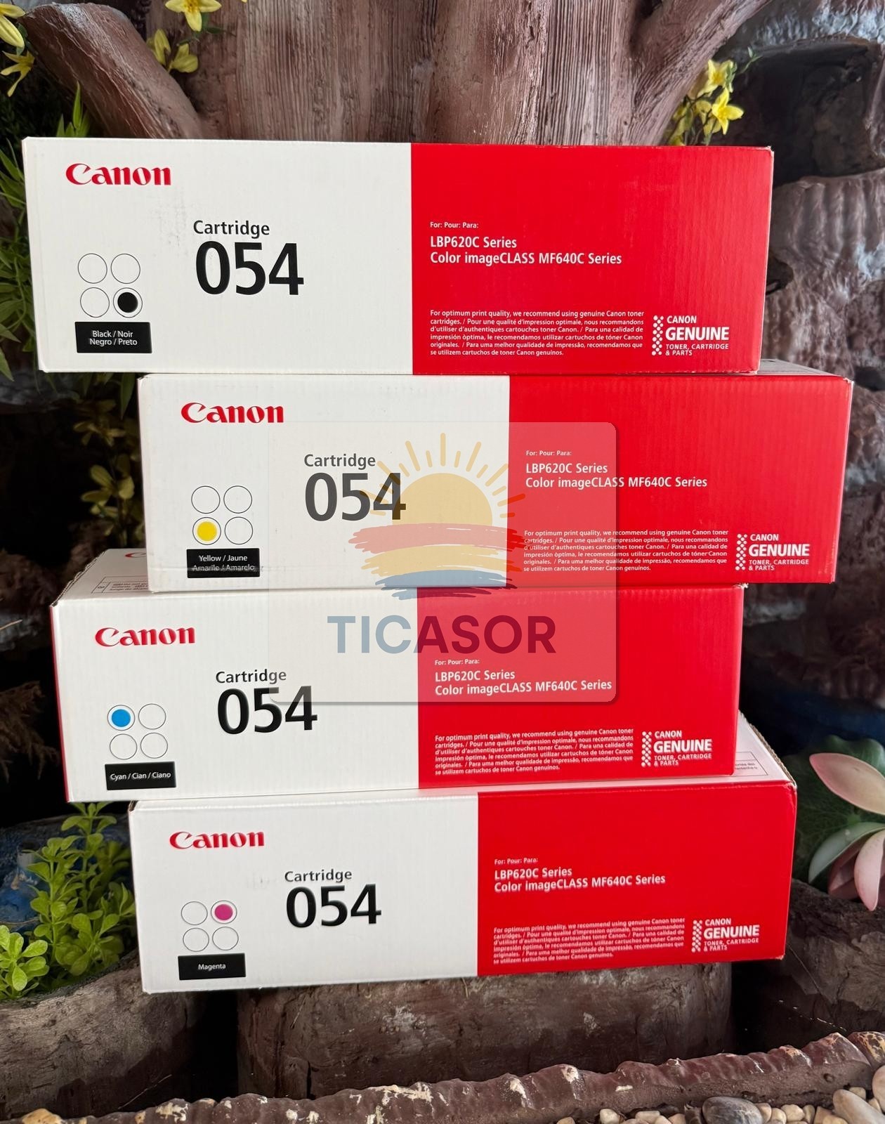 Canon 054 Genuine Toner Cartridge 4-Color set Black Cyan Yellow Magenta