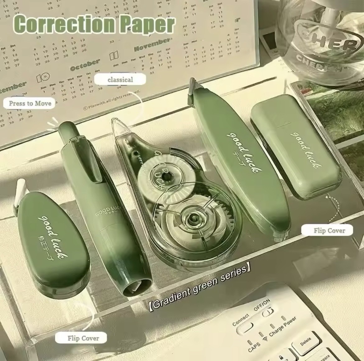 5PC Instagram Style Minimalist Correction Tape Set, Large Capacity & Smooth
