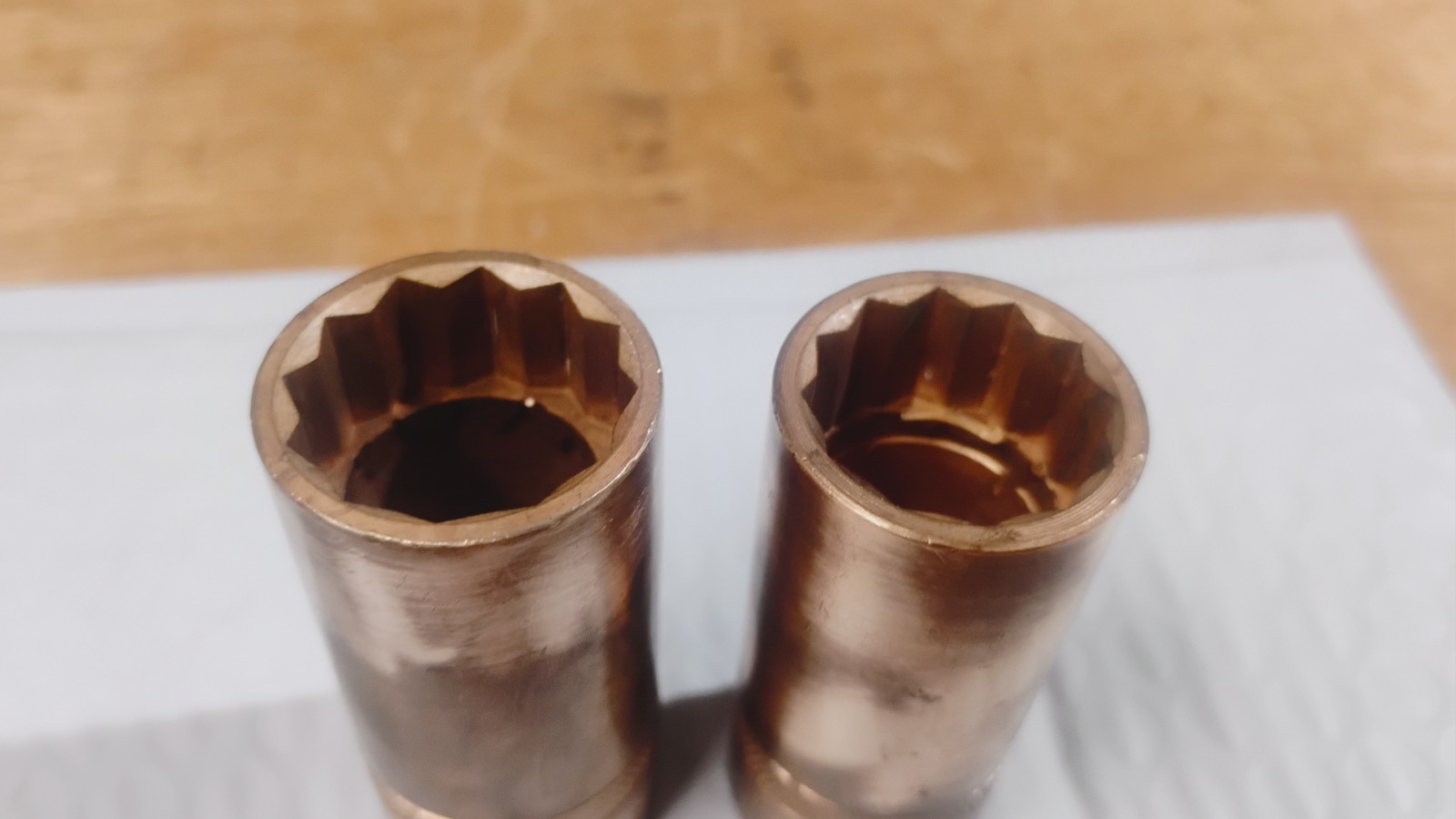 2pc BERYLCO BECU 3/8″ Drive Non-Sparking Deep Sockets, 12-pt ,7/8”,13/16”