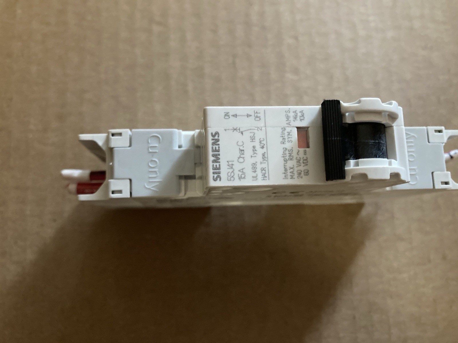 Siemens 5SJ4118-7HG41 Miniature Circuit Breaker 1-Pole 15A 240V