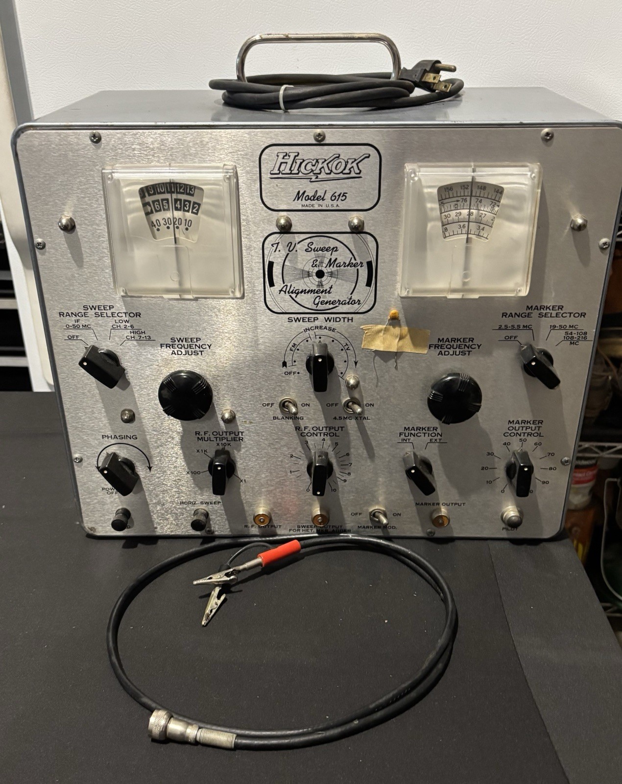 Hickok Model 615 TV Sweep & Marker Alignment Generator Serial 155-12598 Untested