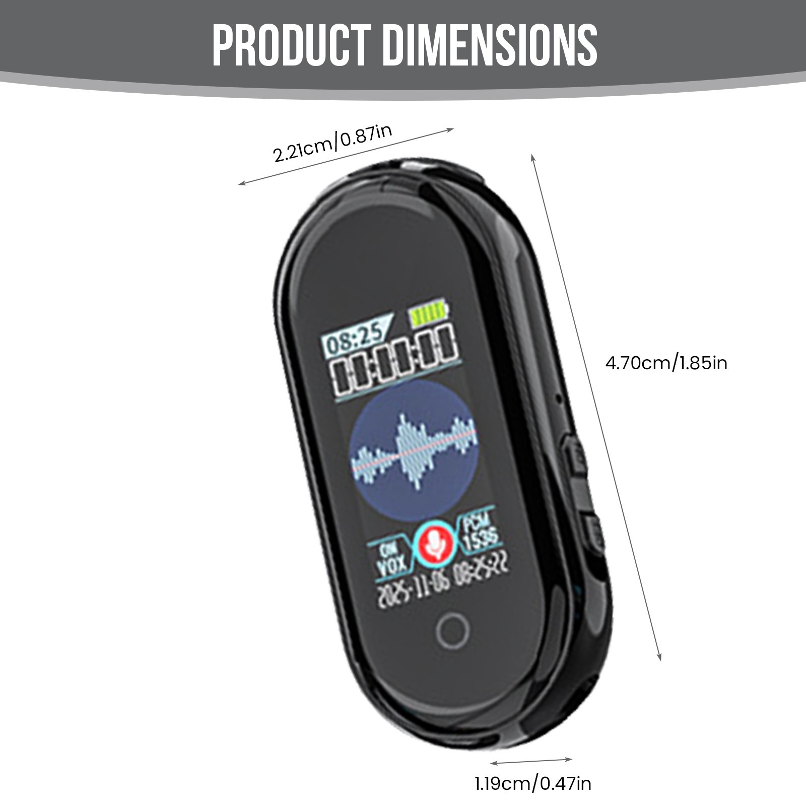64GB Voice Activated Recorder with AI-Intelligent Triple Noise Reduction,