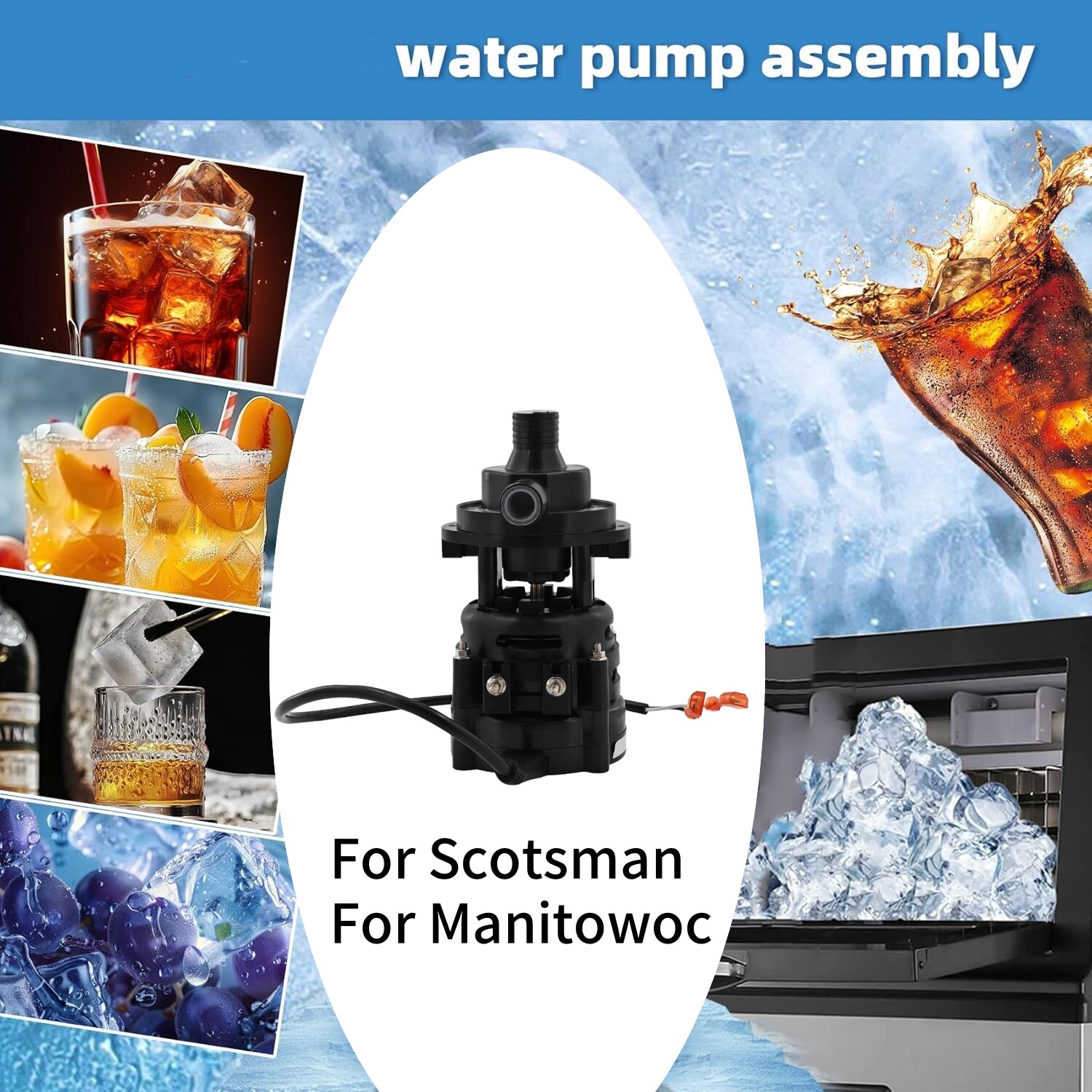 Ice Pump Water 115/60/1(Fan) 040005602 Replacement For Scotsman Manitowoc