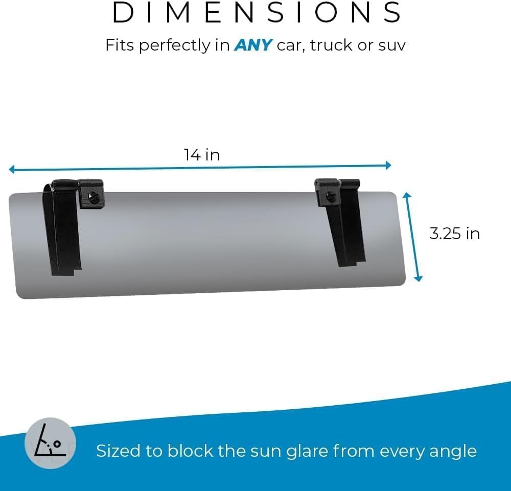 Professional-Grade Polarized Sun Visor Extender – Anti-Glare Sun Glare Blocker f