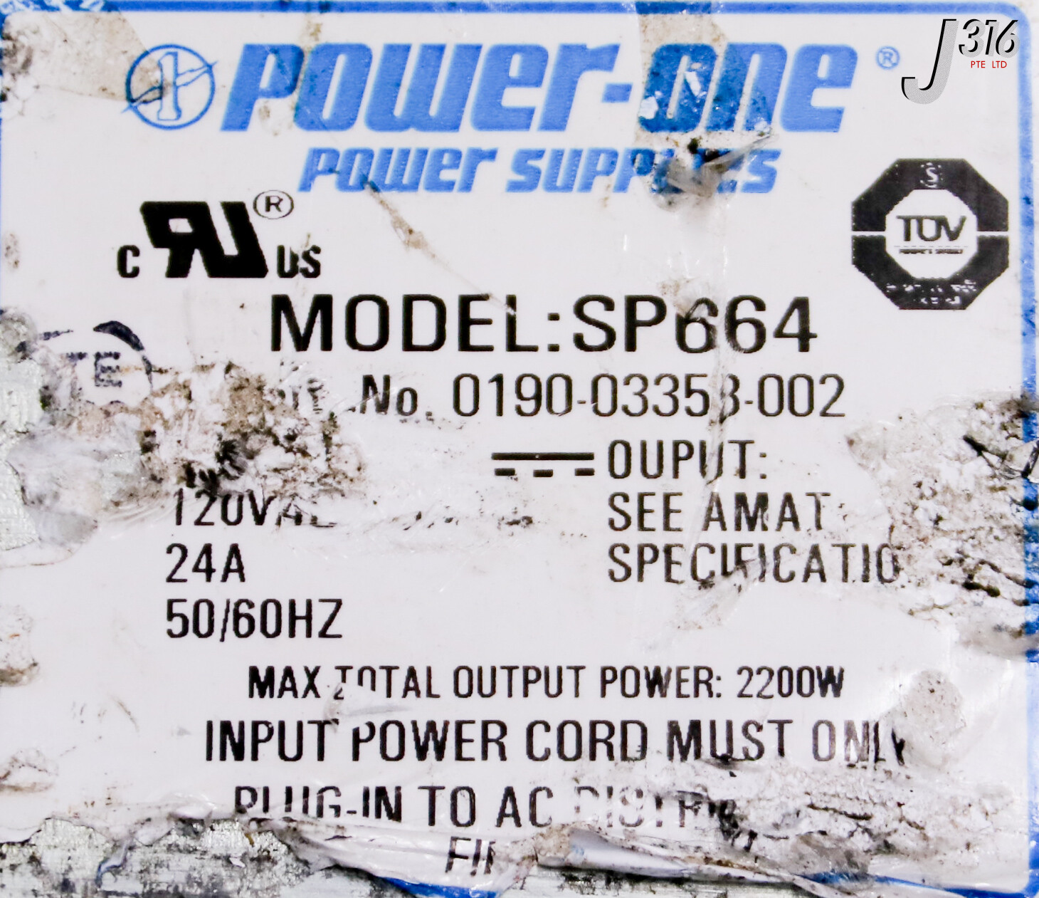 36991 APPLIED MATERIALS DC PS CENTURA II CONT, 120VAC, SP664 0190-03358