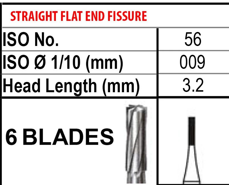 Carbide Bur FG 56, 57, 699, 700, 701 Friction Grip Beavers Dental 10/pk