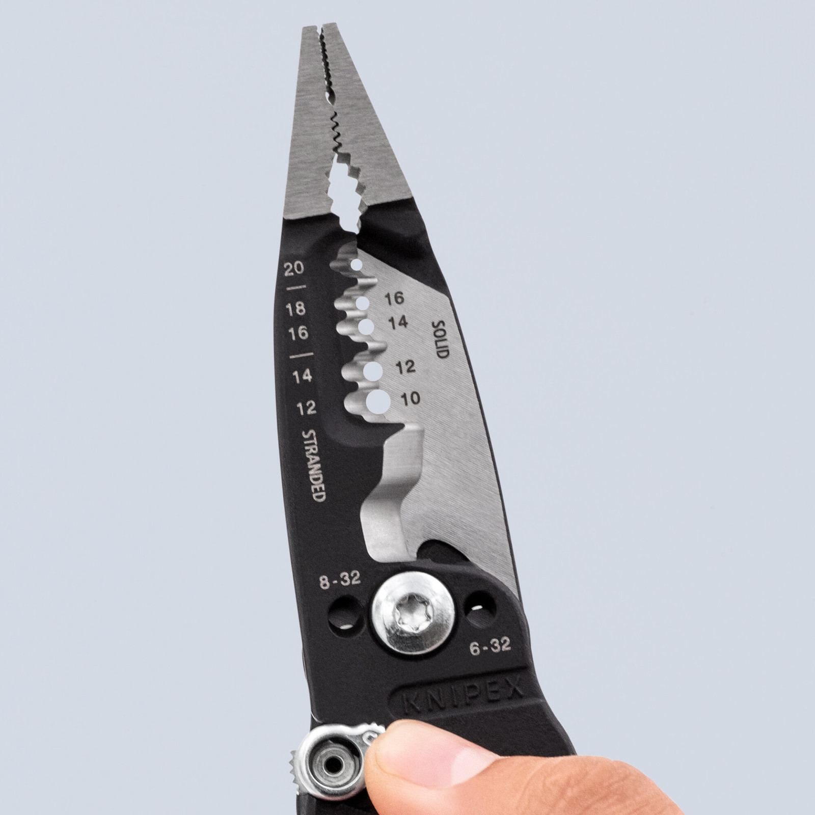 Knipex 13 71 8 SBA 8″ Forged Wire Stripper 20-10 AWG