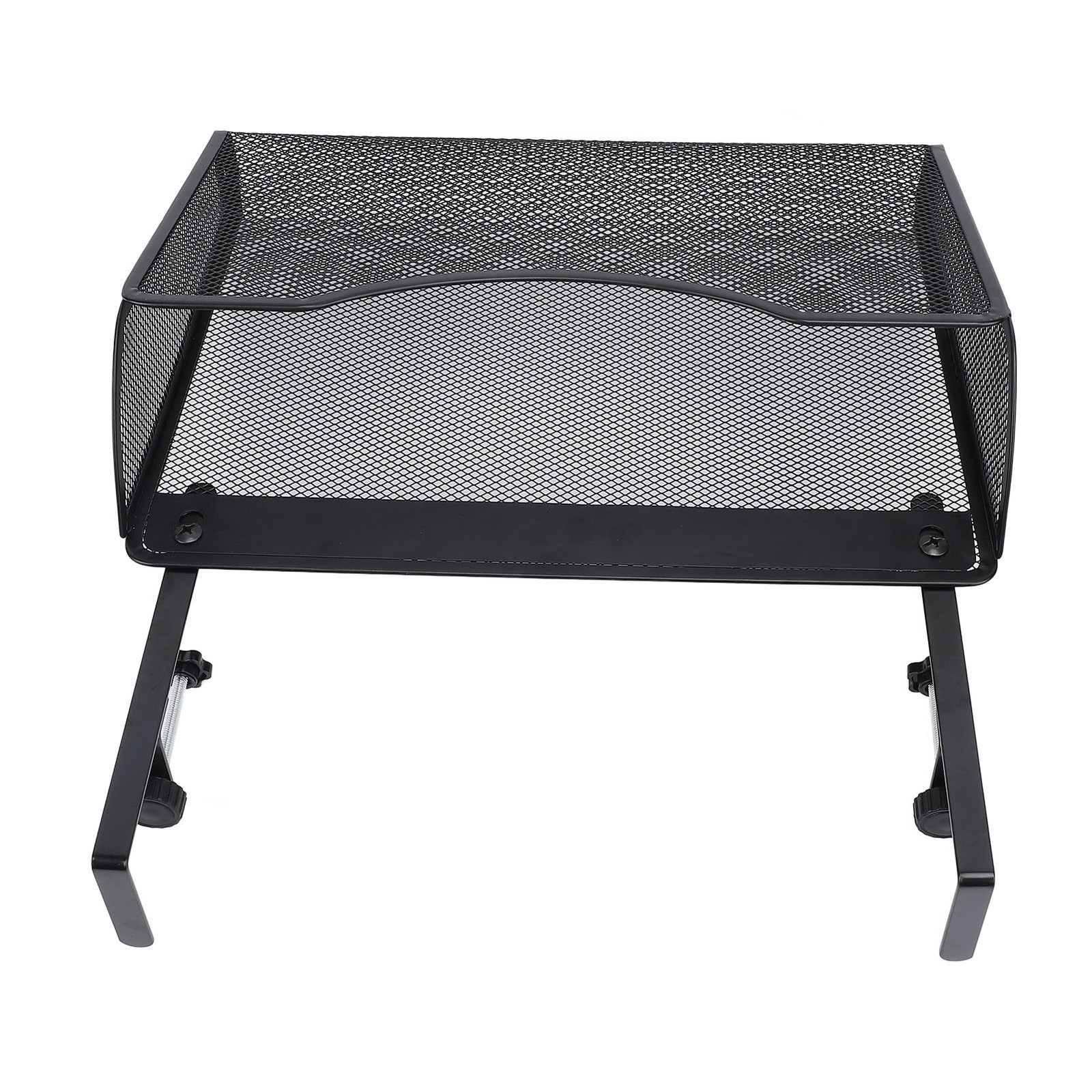 Adjustable Desk Side Storage Organizer Carbon Steel & PP For Office (Black)