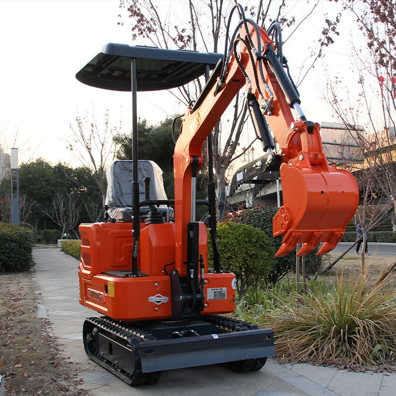 New 2200lbs Mini Excavator For Farm Use Digger 13.5HP Gas Tracked Crawler Digger