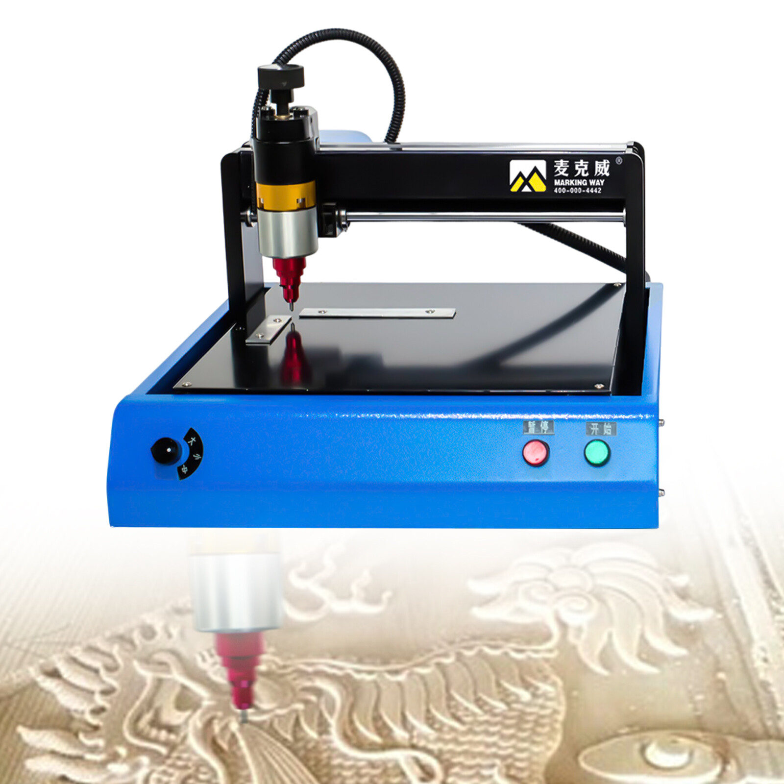 110V Electric Metal Marking Machine Dot Peen 200x150mm For Number Letter Label